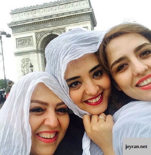 نرگس محمدی همراه مادر و خواهرش در پاریس