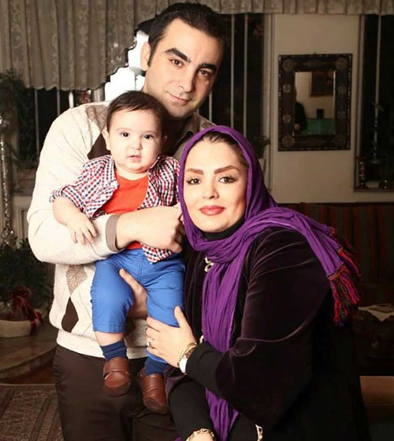 سپیده خداوردی همراه همسر و پسرش