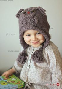 شال و کلاه بافتنی + دومیل