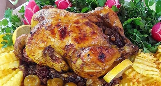 طرز تهیه مرغ شکم پر